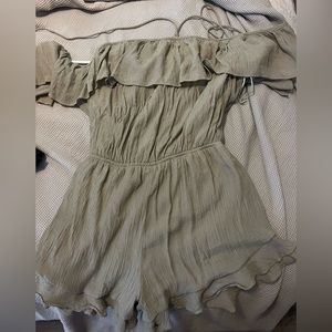 Army Green romper- small